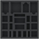 HUMFIX040BO 258 mm x 258 mm x 40 mm foam tray for board games with 22 compartments