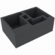 HVMFIS080BO 218 mm x 147,5 mm x 80 mm foam tray for board games with 4 compartments