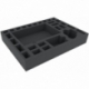 HBMFIT060BO 394 mm x 294 mm x 60 mm foam tray for board games with 29 compartments