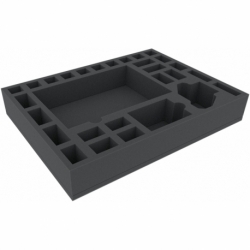 HBMFIT060BO 394 mm x 294 mm x 60 mm foam tray for board games with 29 compartments