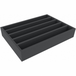 DD060A001 foam tray H0 Gauge - vertical - 5 slots for model railway locomotives, wagons and vehicles