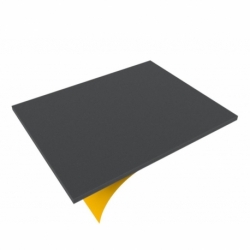 300 mm x 300 mm x 5 mm foam topper / bottom / layer - self-adhesive