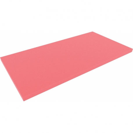 1000 mm x 500 mm x 30 mm foam sheet / cutting, red