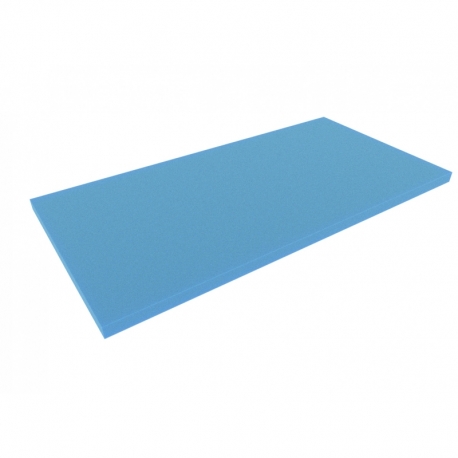 1000 mm x 500 mm x 30 mm foam sheet / cutting, blue