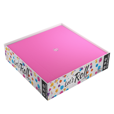 Magnetic Dice Tray Square Black/Pink