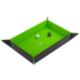 Magnetic Dice Tray Rectangular Black/Green