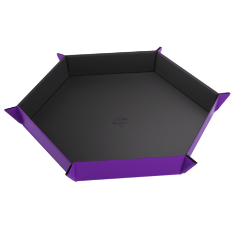 Magnetic Dice Tray Hexagonal Black/Purple