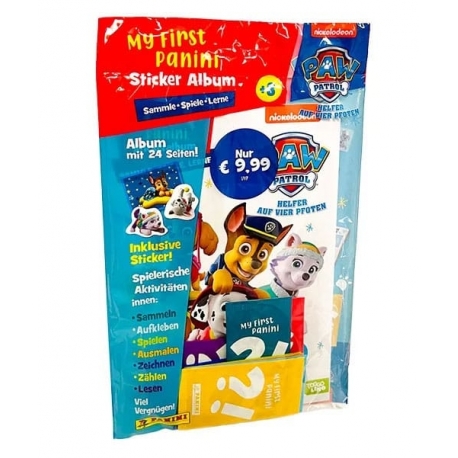 PAW Patrol - Ein Tag in der Abenteuerbucht My First Panini Sticker Album Complete Set (German)