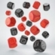 Fortress Compact D6 Black&Red Dice Pack (20)