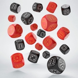 Fortress Compact D6 Black&Red Dice Pack (20)