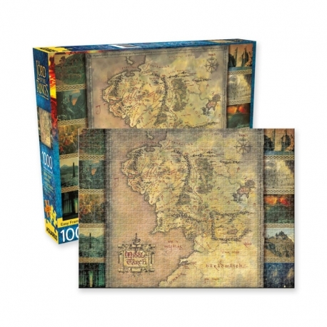 El Señor de los Anillos Puzzle Map (1000 piezas) - Embalaje dañado