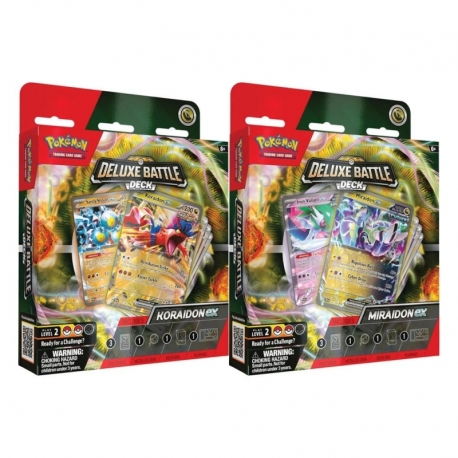 Pokémon TCG Deluxe Battle Decks Koraidon EX & Miraidon EX Display (6) (English)