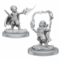 D&D Nolzur's Marvelous Miniatures Pack de 2 Miniaturas sin pintar Halfling Wizards