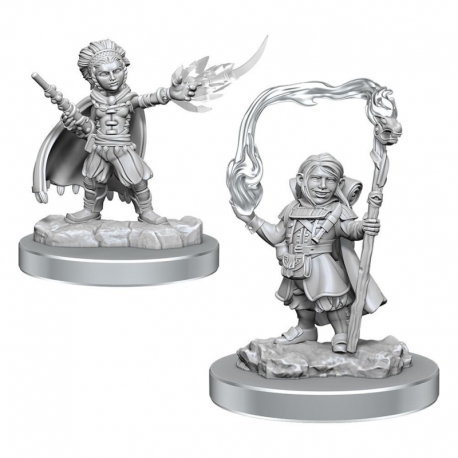 D&D Nolzur's Marvelous Miniatures Pack de 2 Miniaturas sin pintar Halfling Wizards