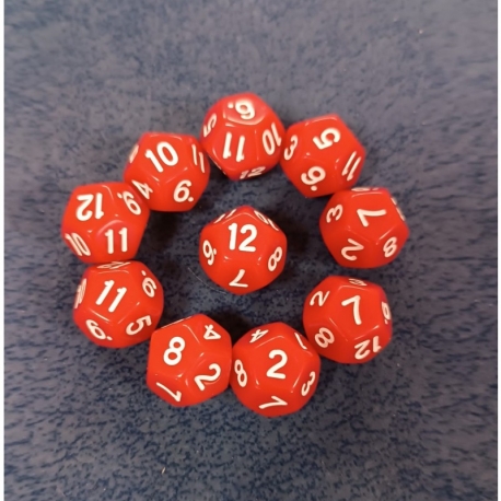 Dados 12 caras para juego de mesa Temple of Horrors de Eclipse Editorial