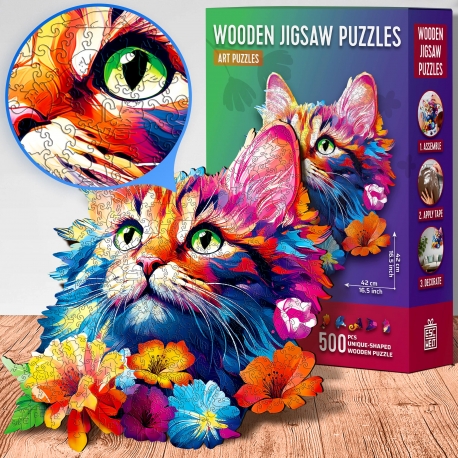 Puzzle de Madera – Gato – 300 piezas de Escape Welt
