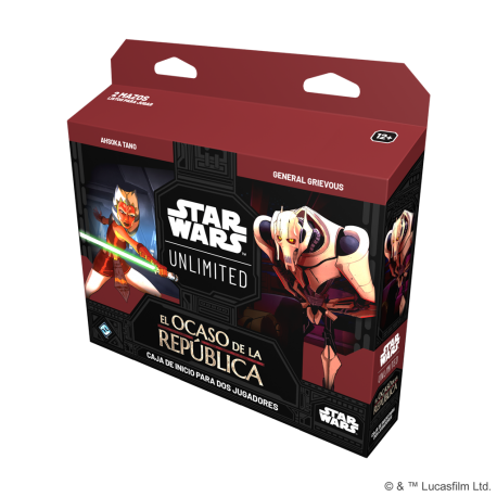 TCG Star Wars: Unlimited El ocaso de la República Caja inicio de Fantasy Flight Games