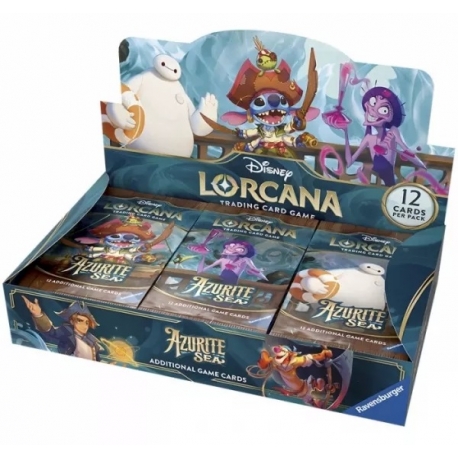 Disney Lorcana: Paquetes de refuerzo (24 unidades) Azurite Sea (Inglés) de Ravensburger