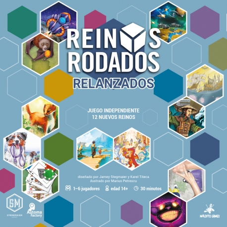 Juego de dados Reinos rodados Relanzados de Maldito Games