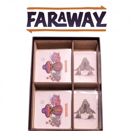 Insert compatible with FARAWAY board game by WithOut Mess