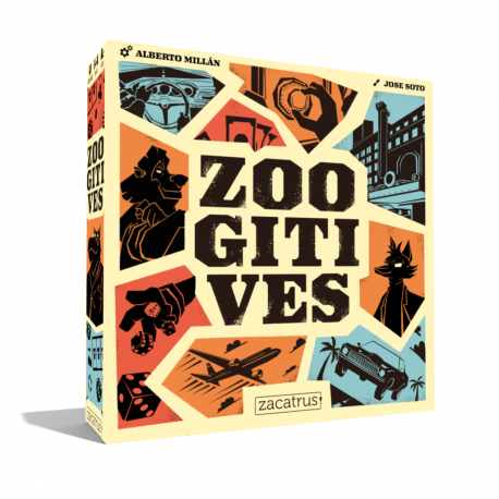 Zoogitives board game from Zacatrus