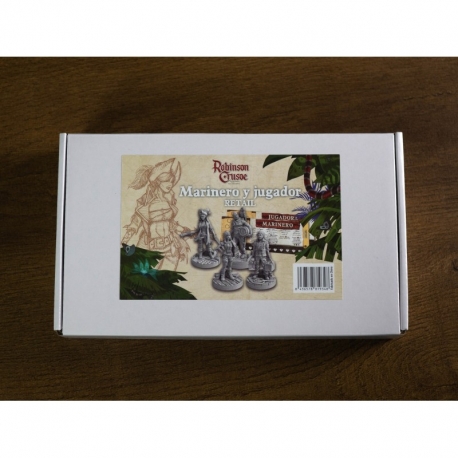 Juego de mesa Robinson Crusoe Aventura en la isla maldita Personajes Marinero y Jugador de Maldito Games