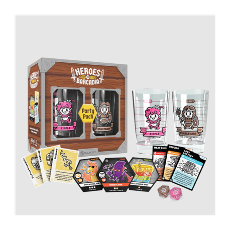 Heroes of Barcadia Party Pack Kickstarter Edition Board Game by Rollacrit