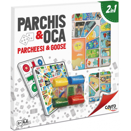 Juego de mesa Tablero Parchís-Oca Madera Con Acc 40x40 Cm de Cayro
