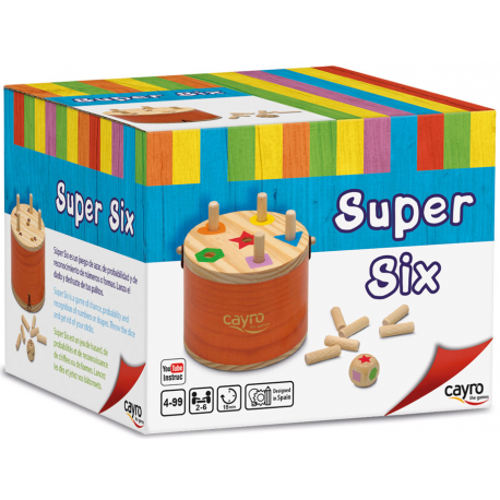 Super Six is ​​a game of chance, probability and recognition of numbers or shapes