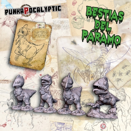 Punkapocalyptic Galligartos (pack de 4) Bestias del páramo de Bad Roll Games