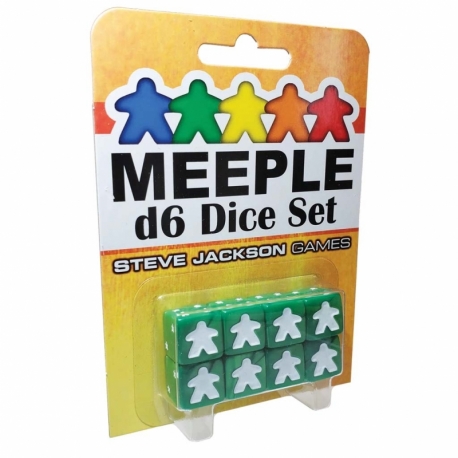 Meeple D6 Dice Set Green