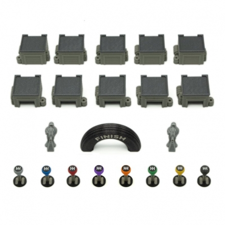3D Accesories Full Upgrade Kit for Heat: Pedal to the Metal & Heavy Rain Expansion - 21 Pieces from BGExpansions
