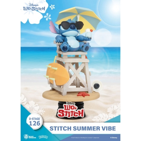 Disney D-Stage PVC Diorama Stitch Summer Vibe 16 cm