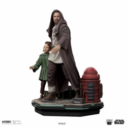 Star Wars: Obi-Wan Kenobi Estatua Deluxe Art Scale 1/10 Obi-Wan & Young Leia 20 cm