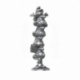 Los Pitufos Estatua a Smurfs Column Silver Limited Edition 50 cm