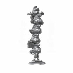 The Smurfs Statue Smurfs Column Silver Limited Edition 50 cm