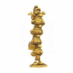 The Smurfs Statue Smurfs Column Gold Limited Edition 50 cm