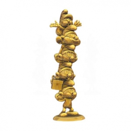 The Smurfs Statue Smurfs Column Gold Limited Edition 50 cm