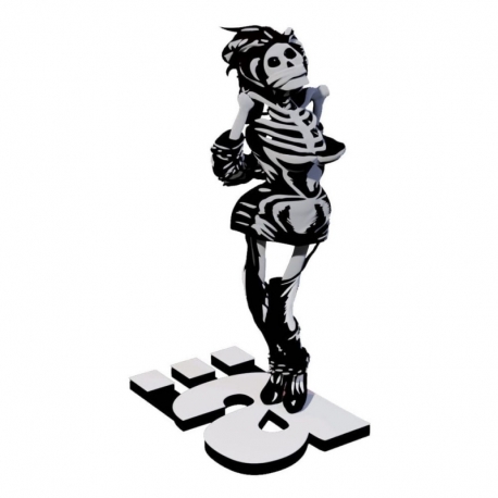 Die Ärzte Estatua a 1/10 Gwendoline Skelett 17 cm
