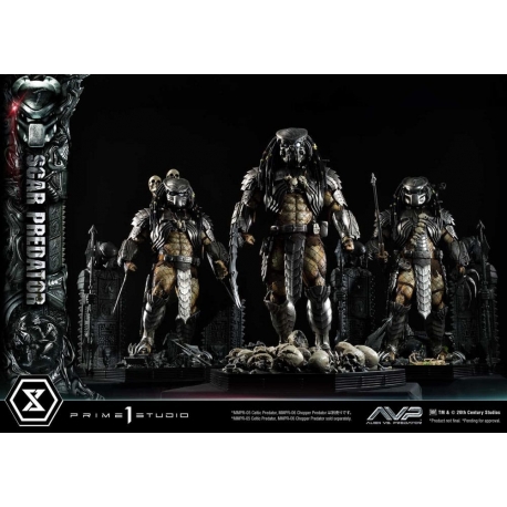 The Alien vs. Predator Estatua Museum Masterline Series 1/3 Scar Predator 93 cm