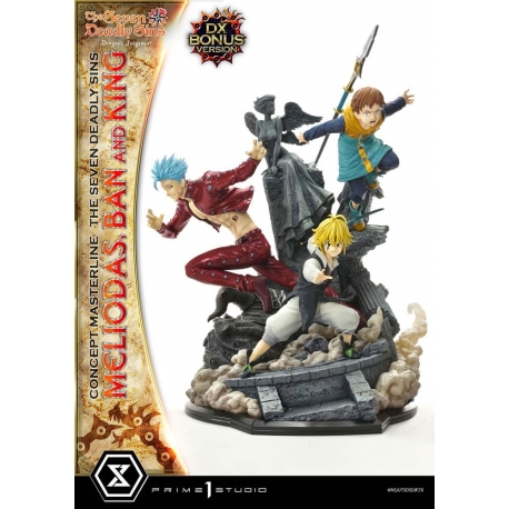 Seven Deadly Sins Concept Masterline Series Statue Meliodas, Ban and King Deluxe Bonus Version 55 cm