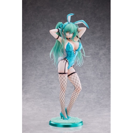 Original Character Estatua PVC 1/4 Green Twin Tail Bunny-chan Fishnet Tights Ver. 43 cm