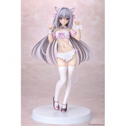 Tsuki ni Yorisou Otome no Sahou PVC Statue 1/6 Luna Sakurakouji Cat Maid Sakura Color Ver. 26 cm