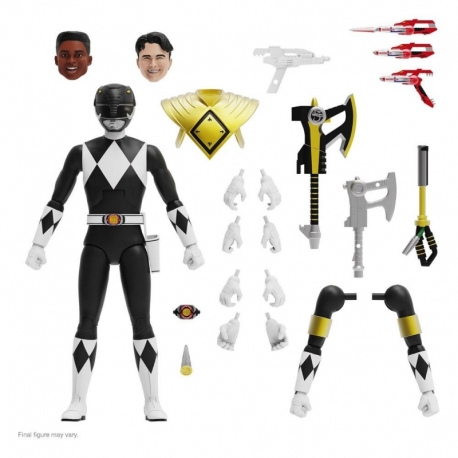 Mighty Morphin Power Rangers Galácticos Figura Ultimates Black Ranger 18 cm