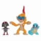 Pokémon Battle Figure Set 3-Pack Pawniard, Squirtle 1, Monferno 5 cm