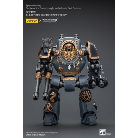 Warhammer The Horus Heresy Action Figure 1/18 Space Wolves Contemptor Dreadnought with Gravis Bolt Cannon 12 cm