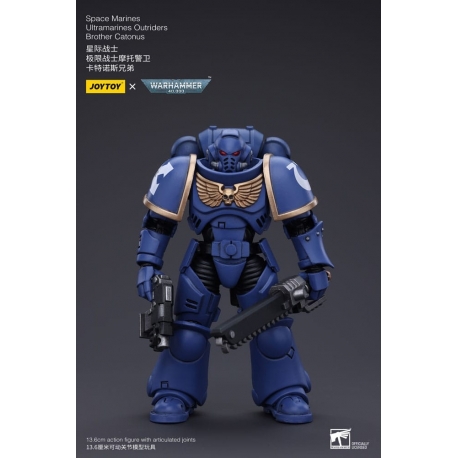 Warhammer 40k Action Figure 1/18 Space Marines Ultramarines Outriders Brother Catonus 14 cm