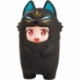 Nendoroid More Accessories for Nendoroid Figures Kigurumi Face Parts Case Black Kitsune 10 cm