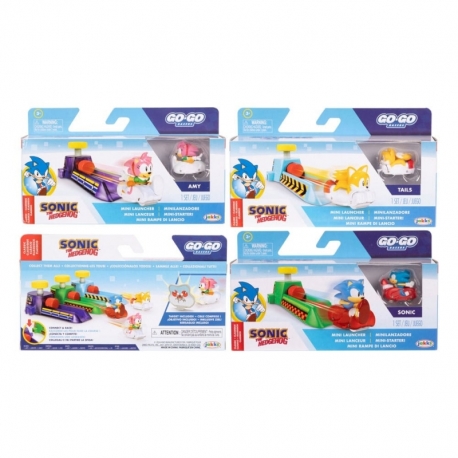 Sonic - The Hedgehog La película Vehículos Go Go Racers Launching ramps mini Surtido (4)
