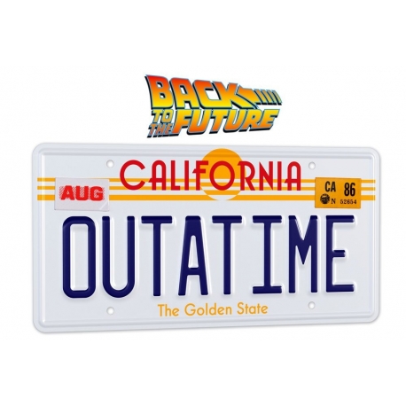 Back To The Future Replica 1/1 ´Outatime´ DeLorean Matrícula